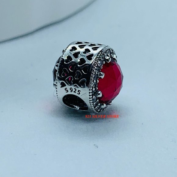 NEW Authentic Pandora RADIANT RED stone Charm 791725NCC - Picture 3 of 6